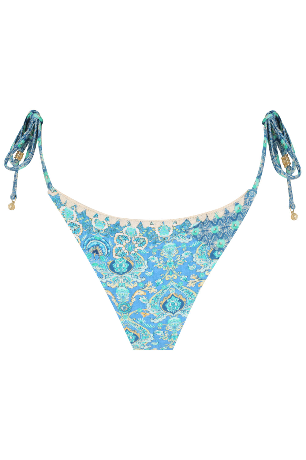 Naples Bikini Bottom - Aqua Patchwork