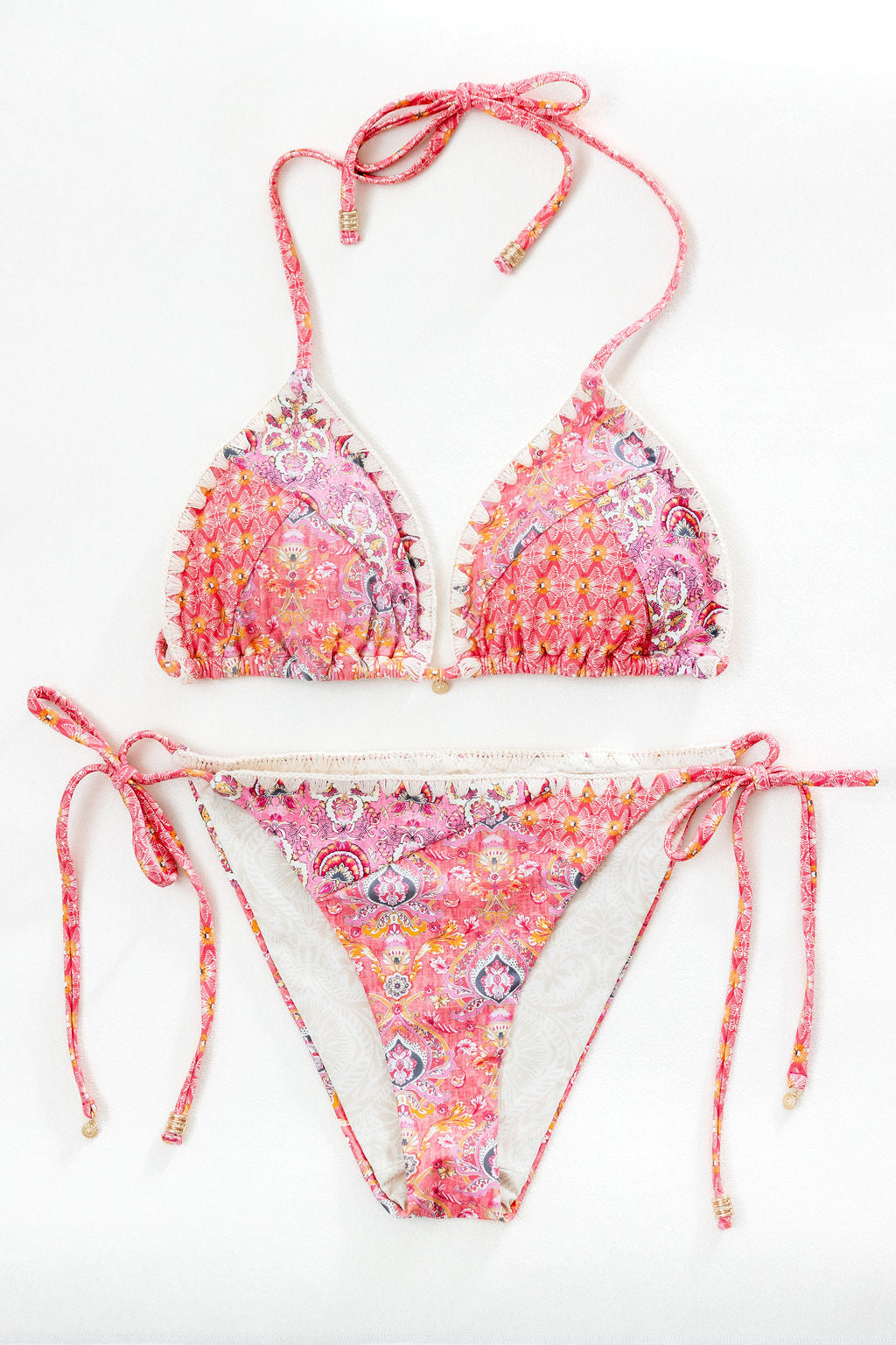 Palermo Triangle Bikini Top - Tulum Patchwork-Bikini Top-RÍDA