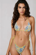 Thong Side Tie Bikini Bottom - Limone