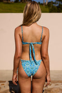 Positano Underwire Bikini Top - Aqua Patchwork-Bikini Top-RÍDA